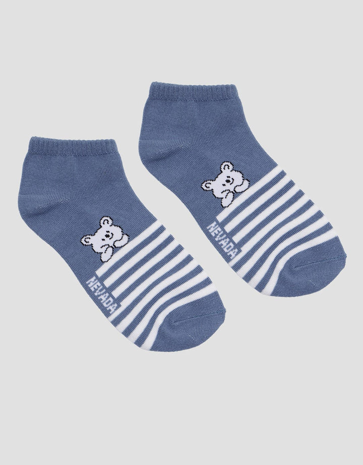 Nevada Bear Stripe Kids Ankle Socks