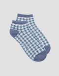 Nevada Ankle Houndstooth Kaos Kaki Wanita