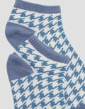 Nevada Ankle Houndstooth Kaos Kaki Wanita