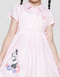 Disney Print Flower Minnie Katun Twill Midi Dress Anak Perempuan