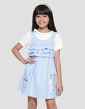 Disney Overall Frozen Ruffle Susun Midi Dress Anak Perempuan