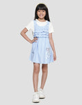 Disney Overall Frozen Ruffle Susun Midi Dress Anak Perempuan