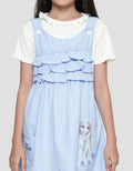 Disney Overall Frozen Ruffle Susun Midi Dress Anak Perempuan