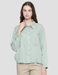 Nevada Rayon Twill Pocket Kemeja Wanita