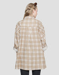 Nevada Check Oversize Kemeja Lengan Panjang Wanita