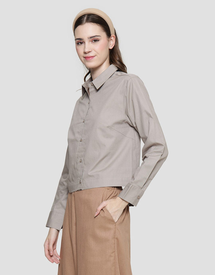 Nevada Boxy Poplin Women's Long Sleeve Shirt