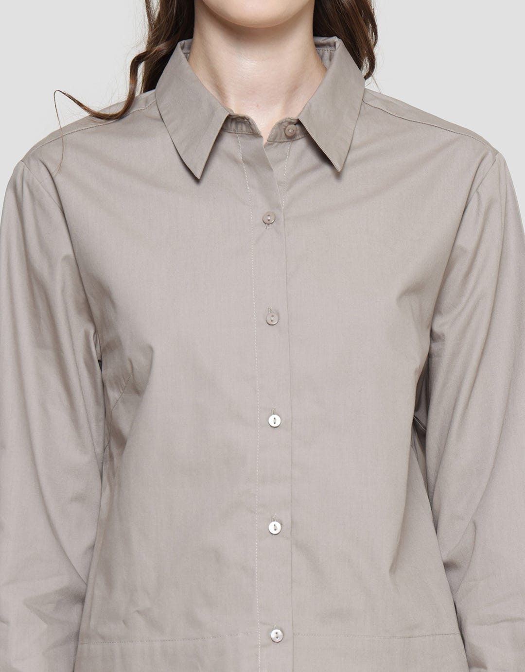Nevada Boxy Poplin Women's Long Sleeve Shirt