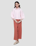 Nevada Woven Stripe Crinkle Kemeja Wanita