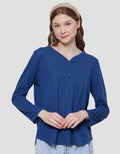 Connexion Vneck Texture Kaos Lengan Panjang Wanita