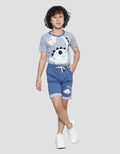 Little M Terry Dino Boys Shorts