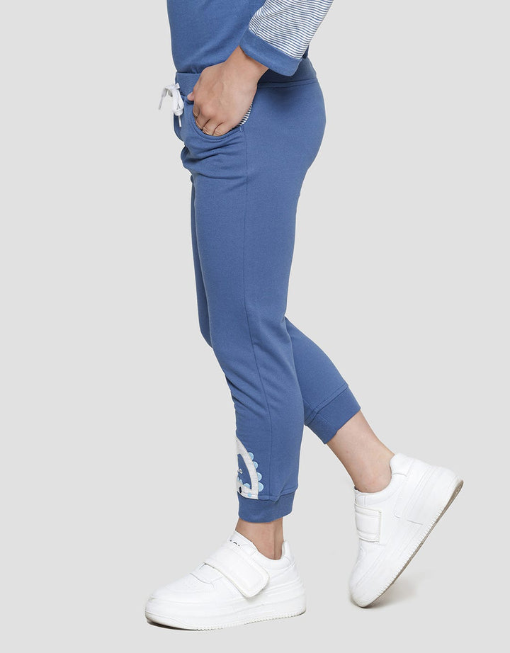 Little M Terry Aplikasi Celana Jogger Anak Laki-laki