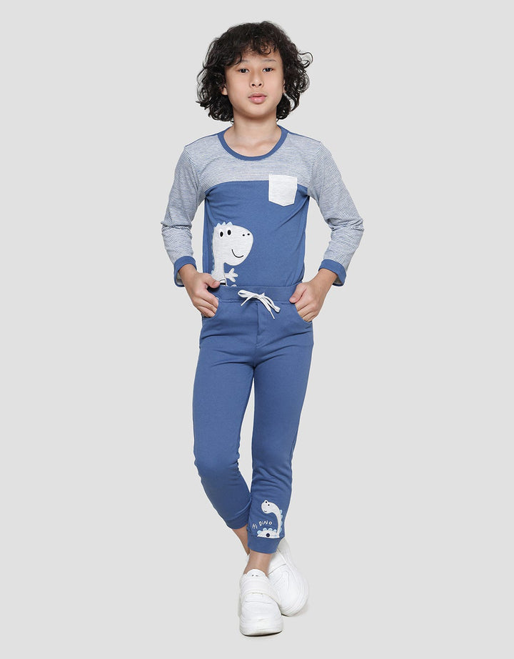 Little M Terry Aplikasi Celana Jogger Anak Laki-laki