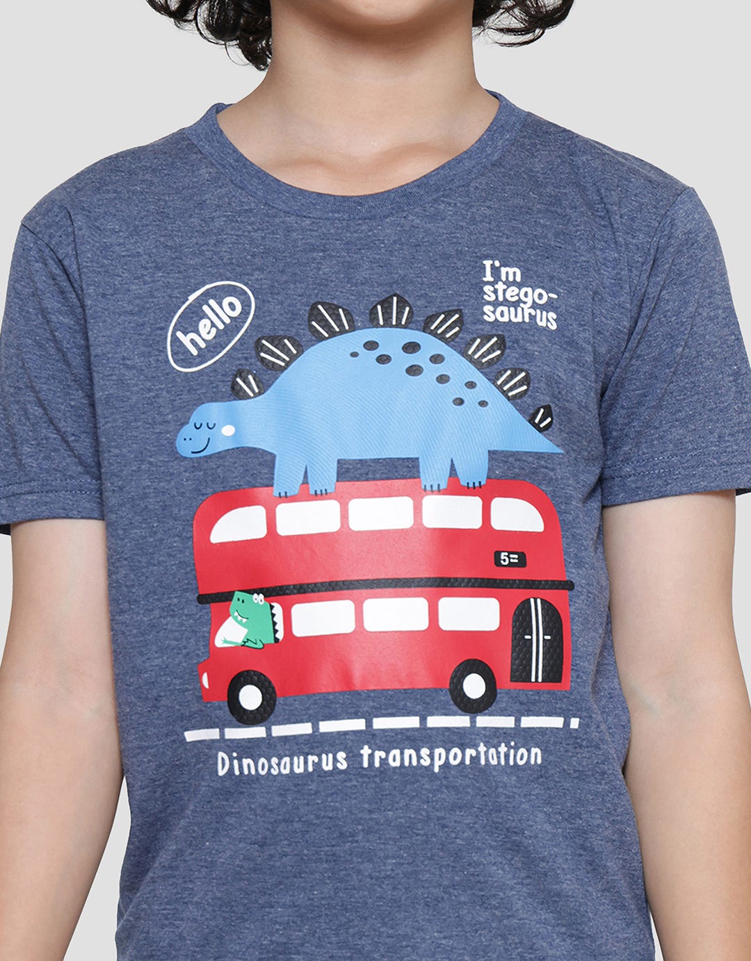 Little M  Dino Bus Baju One Set Anak Laki-Laki