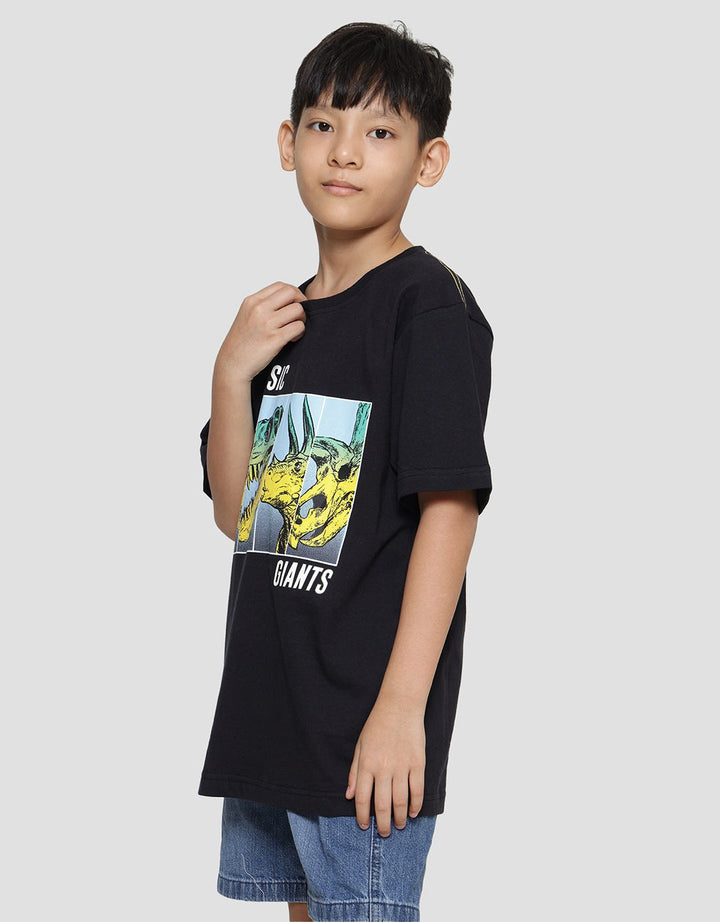 Aero Jurassic Giants Print Kaos Lengan Pendek Anak Laki-Laki