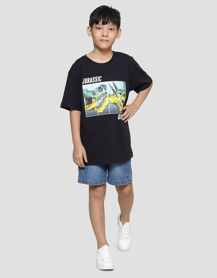 Aero Jurassic Giants Print Kaos Lengan Pendek Anak Laki-Laki