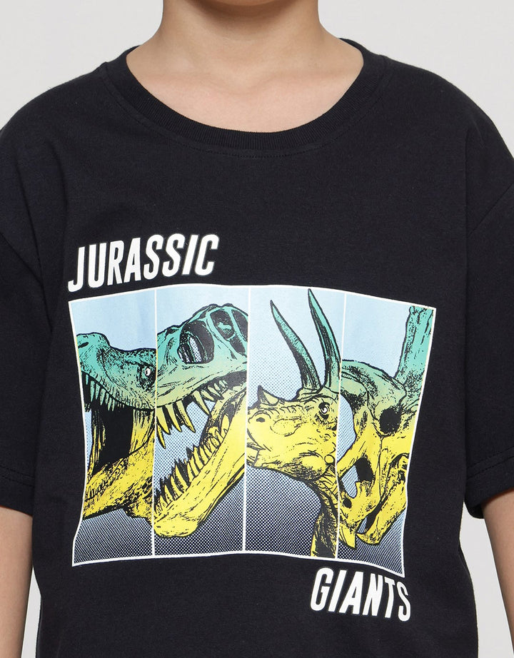 Aero Jurassic Giants Print Kaos Lengan Pendek Anak Laki-Laki