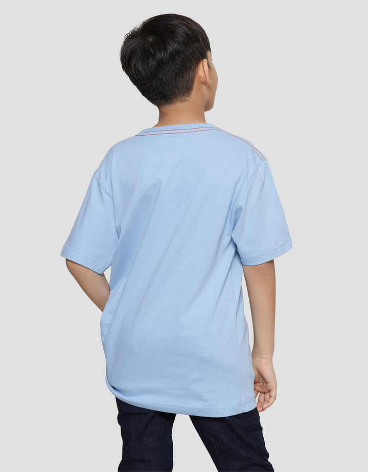 Aero Shark Ride Wave Print Kaos Lengan Pendek Anak Laki-Laki