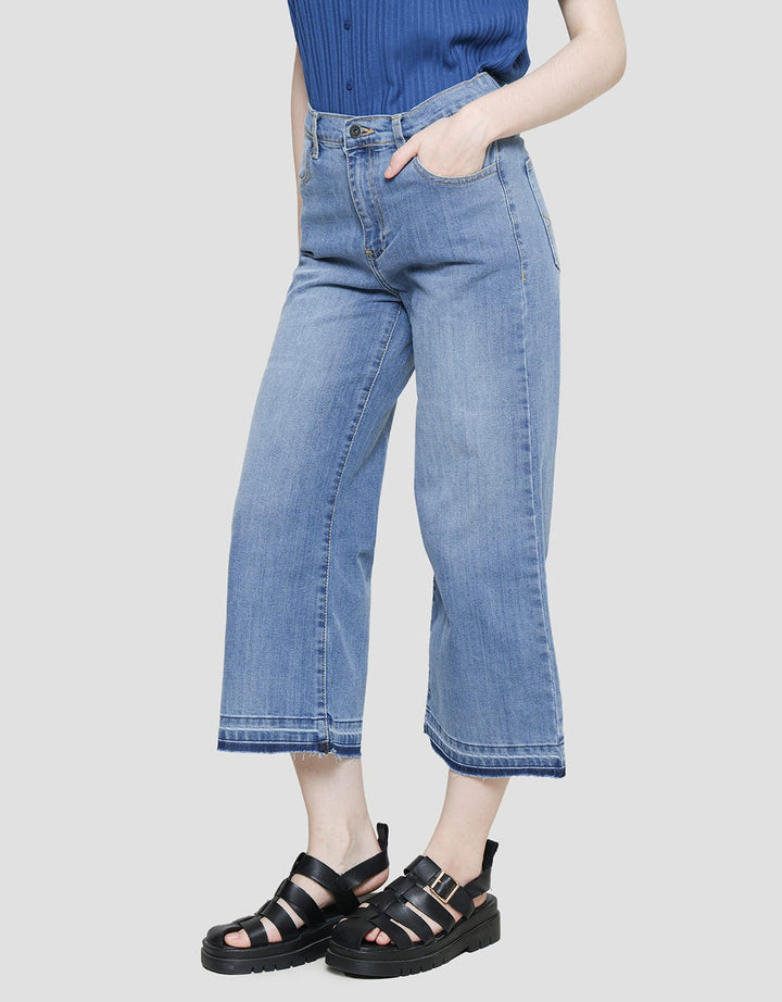 Nevada Denim Unfinished Celana Panjang Cullote Wanita