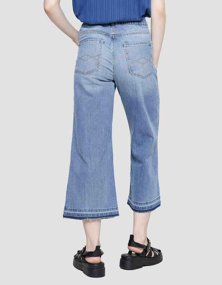 Nevada Denim Unfinished Celana Panjang Cullote Wanita