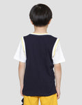 Little M Dino Basket Print Kaos Lengan Pendek Anak Laki-laki