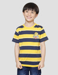 Little M Stripe Print Kaos Lengan Pendek Anak Laki-laki