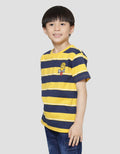 Little M Stripe Print Kaos Lengan Pendek Anak Laki-laki