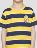 Little M Stripe Print Kaos Lengan Pendek Anak Laki-laki