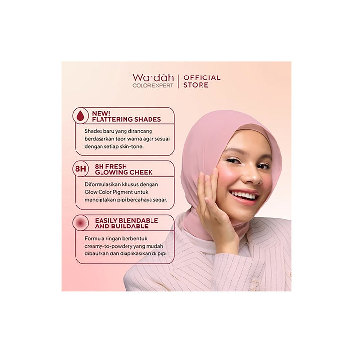 Wardah Colorfit Blush 04 Ethereal Rose 3 g
