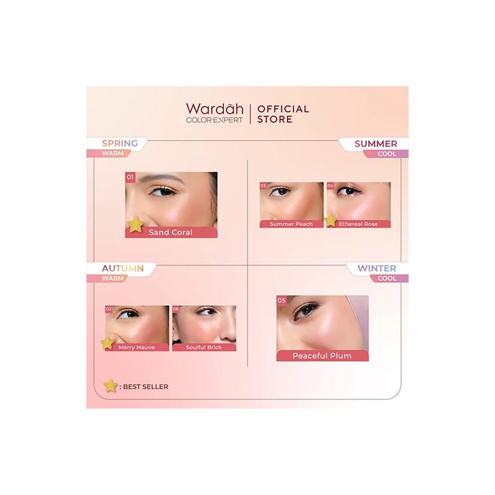 Wardah Colorfit Blush 04 Ethereal Rose 3 g