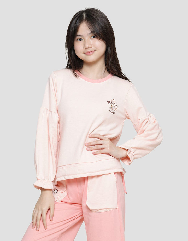 Nevada Cat Application Sweater Anak Perempuan