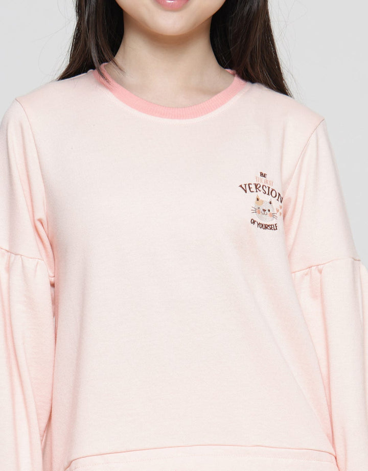 Nevada Cat Application Sweater Anak Perempuan