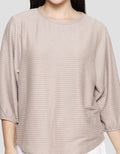 St. Yves Stripy Texture Knit Women's 7/8 T-Shirt