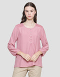 St. Yves Pleat Haris Women's Long Sleeve Blouse
