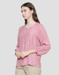 St. Yves Pleat Haris Women's Long Sleeve Blouse