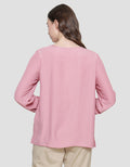 St. Yves Pleat Haris Women's Long Sleeve Blouse