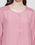 St. Yves Pleat Haris Women's Long Sleeve Blouse