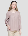 St. Yves Pleat Haris Women's Long Sleeve Blouse