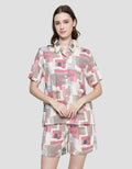 Nevada Block Line Baju Tidur Set Wanita