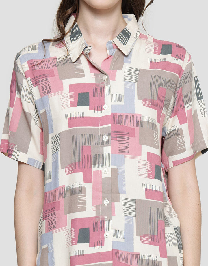 Nevada Block Line Baju Tidur Set Wanita