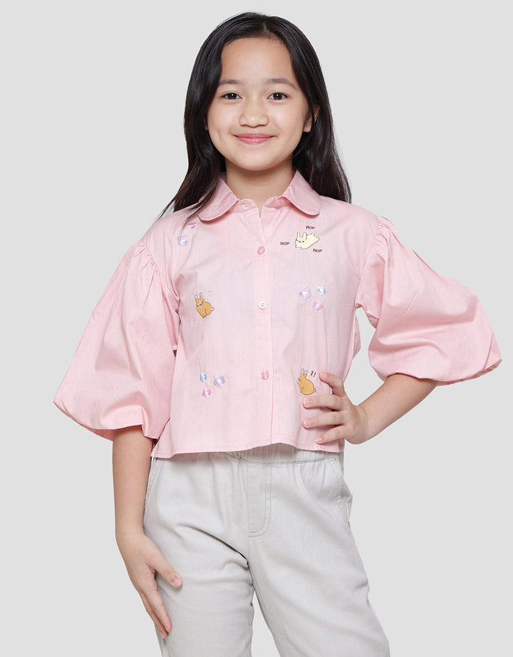 Little M Balon Panjang Bordir Blouse Anak Perempuan