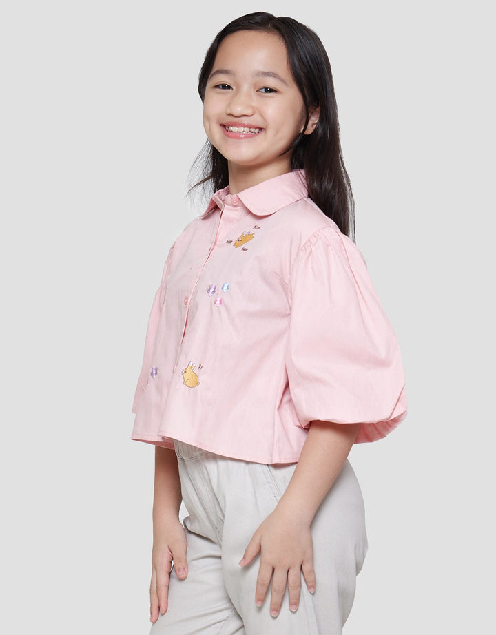 Little M Balon Panjang Bordir Blouse Anak Perempuan