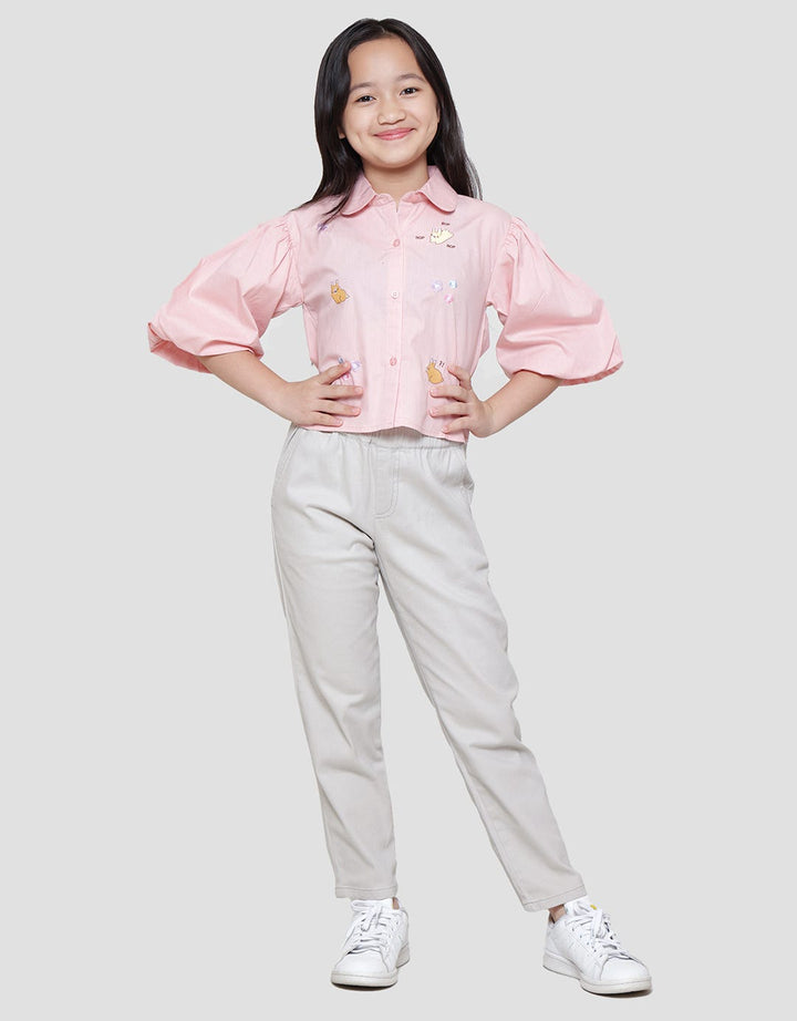 Little M Balon Panjang Bordir Blouse Anak Perempuan