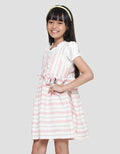 Disney Stripe Minnie Midi Dress Overall Anak Perempuan