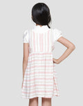 Disney Stripe Minnie Midi Dress Overall Anak Perempuan