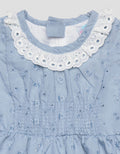 Pipiniko Short Sleeve Midi Dress Smock Embroiedery Anak Perempuan
