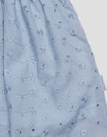 Pipiniko Short Sleeve Midi Dress Smock Embroiedery Anak Perempuan
