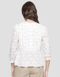 Connexion Flower Lace Plum Blouse Wanita