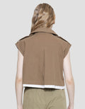 American Jeans Sleeveless With Double Button Vest Wanita
