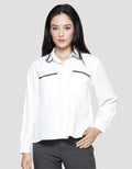 Connexion Tweed Ruffle Kemeja Wanita