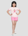 Character Barbie Star Ruffle Sleeve Short Sleeve T-shirt for Girls